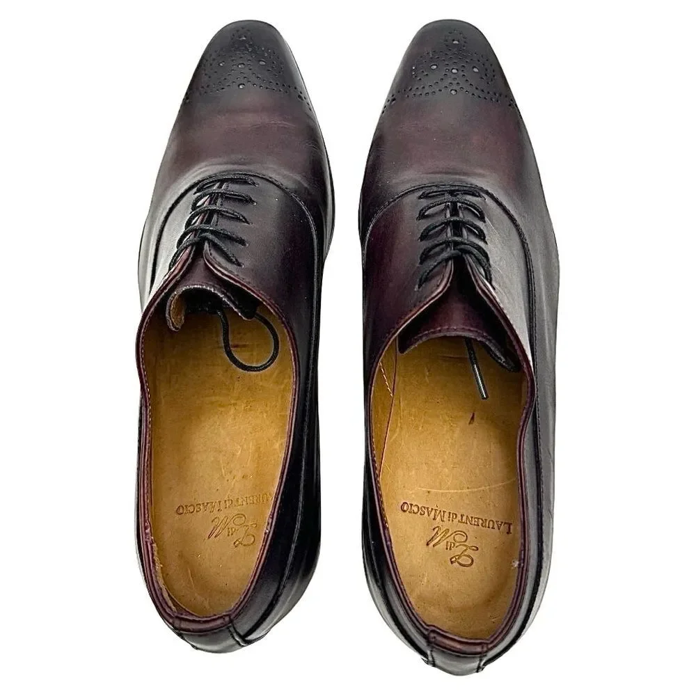 Laurent Di Mascio Dark Burgundy Leather Loafers Men’s US 7.5 EU 41